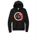 French Terry Hoodie Circle Logo Black